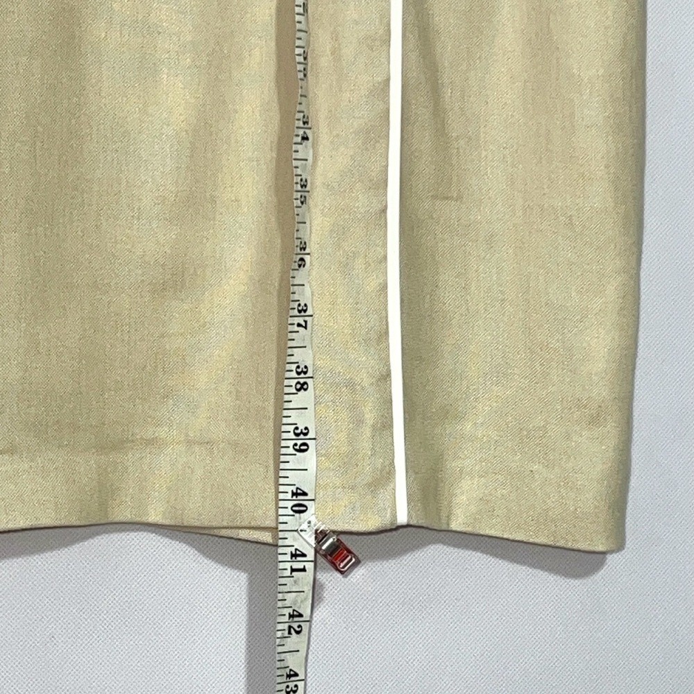 Brooks Brothers Linen Blend Shift Dress Women Size 16 Tan Quiet Luxury Preppy - Picture 5 of 11